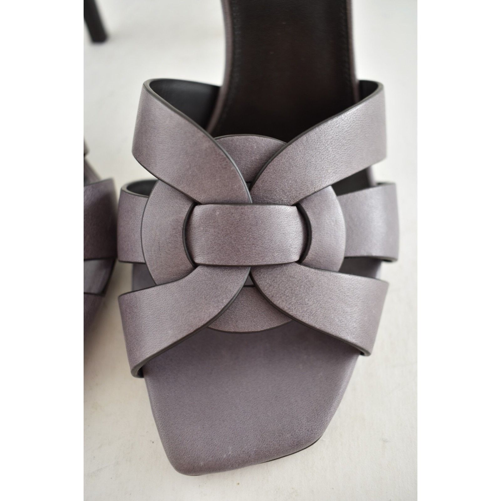 Yves Saint Laurent Saint Laurent Tribute 85 Mule Sandal Iris Purple Leather Size US 10 / IT 40 - 11 Thumbnail