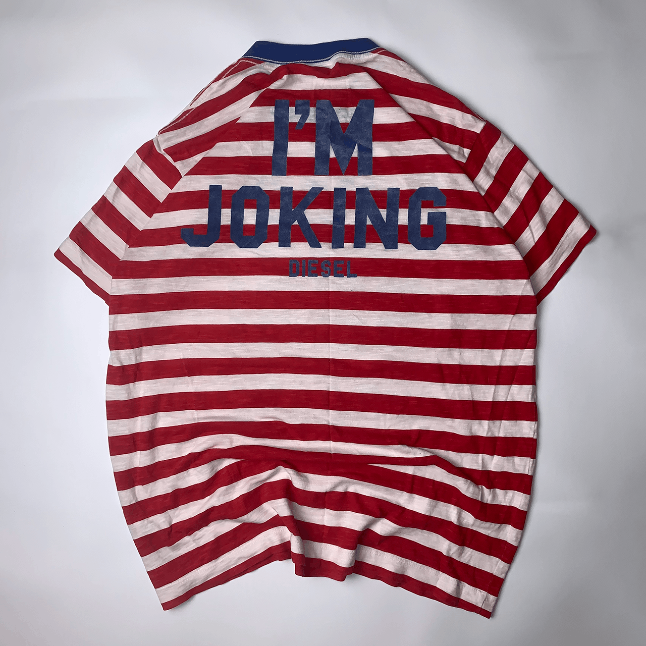 Diesel Diesel Striped Y2K Punk Spellout Big Logo Tee Size US L / EU 52-54 / 3 - 2 Thumbnail