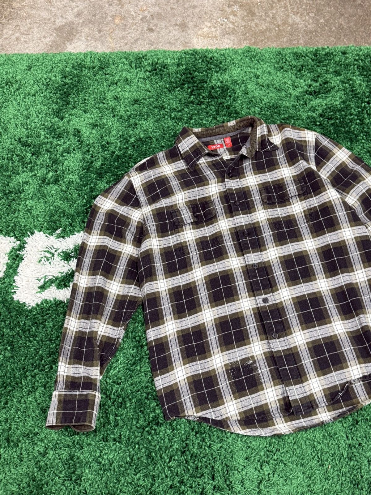 Izod IZOD Plaid Flannel Pocket Over Shirt Sz. Large Size US L / EU 52-54 / 3 - 2 Thumbnail
