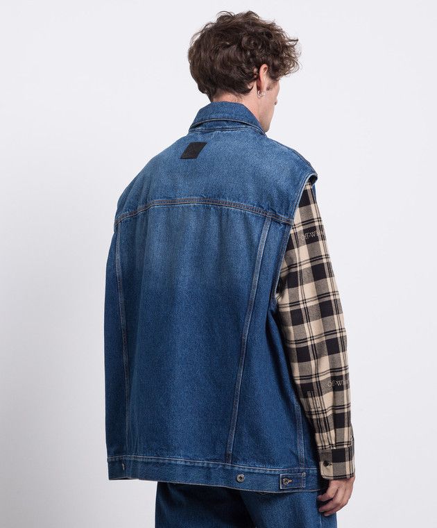 Off-White o1y0225 Denim Vest in Blue Size US L / EU 52-54 / 3 - 4 Thumbnail