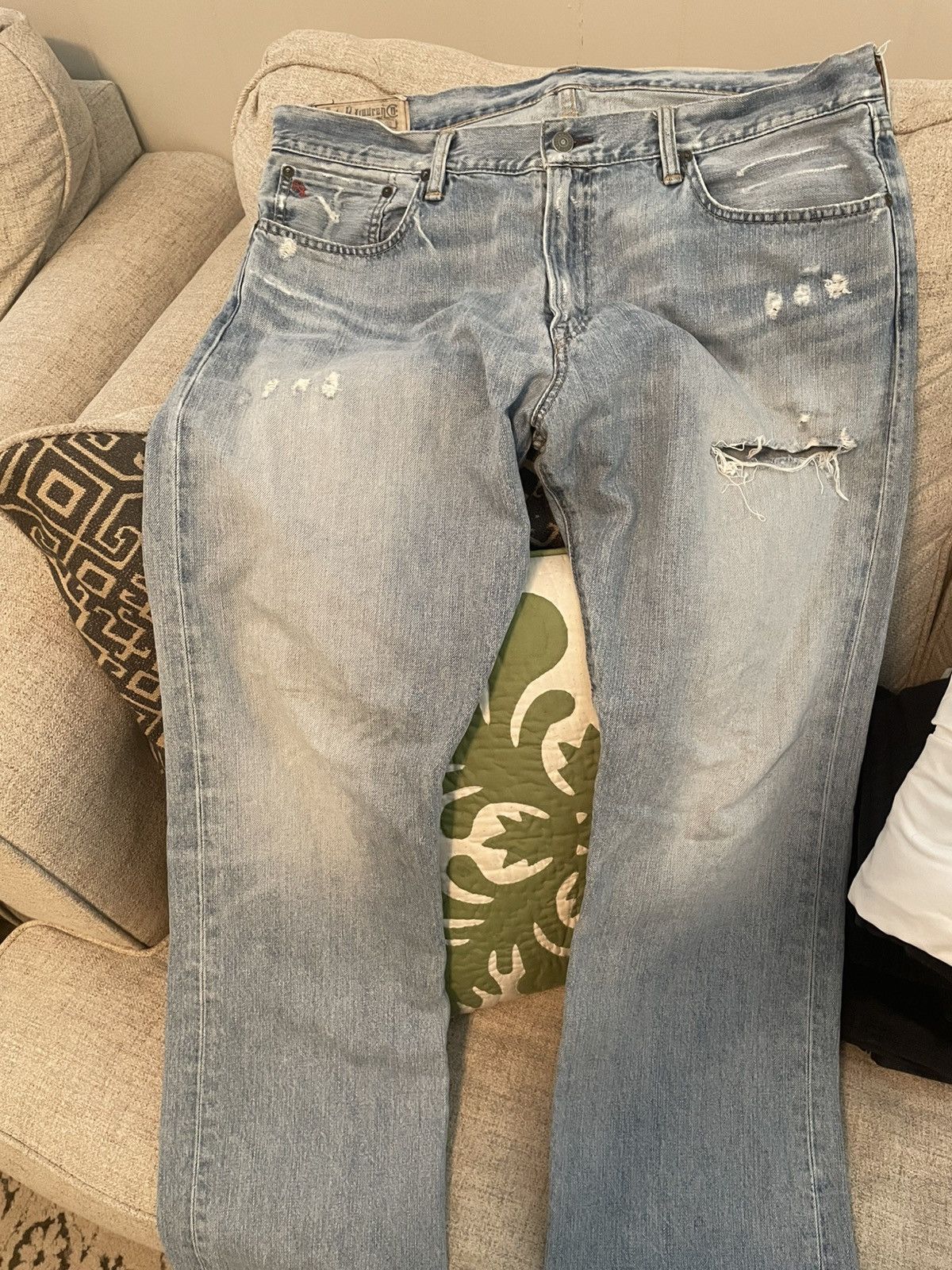 Polo Ralph Lauren Polo distressed washed denim Size US 35 - 1 Thumbnail