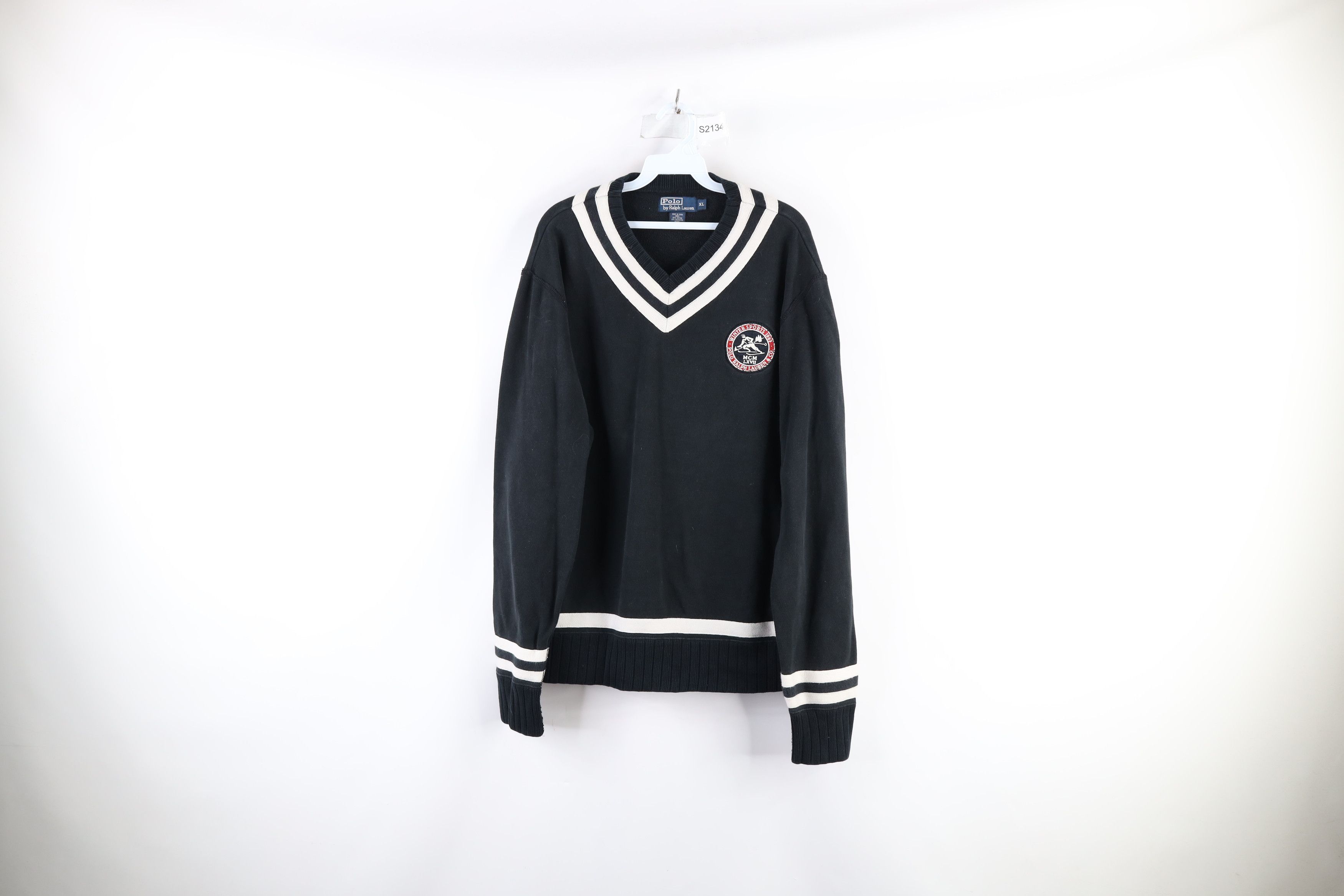 Polo Ralph Lauren Vintage 90s Ralph Lauren Out Ski Patch Dapper Sweatshirt Size US XL / EU 56 / 4 - 1 Thumbnail