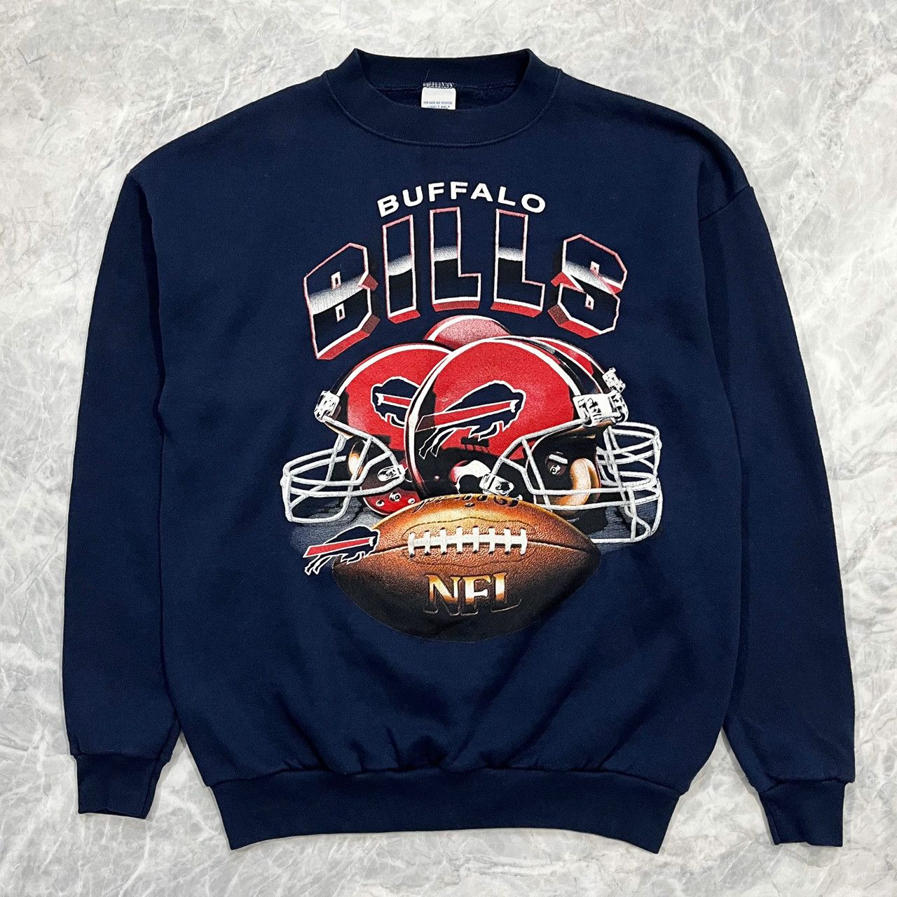 Vintage Logo 7 Buffalo Bills Crewneck Sweatshirt New York Size Large