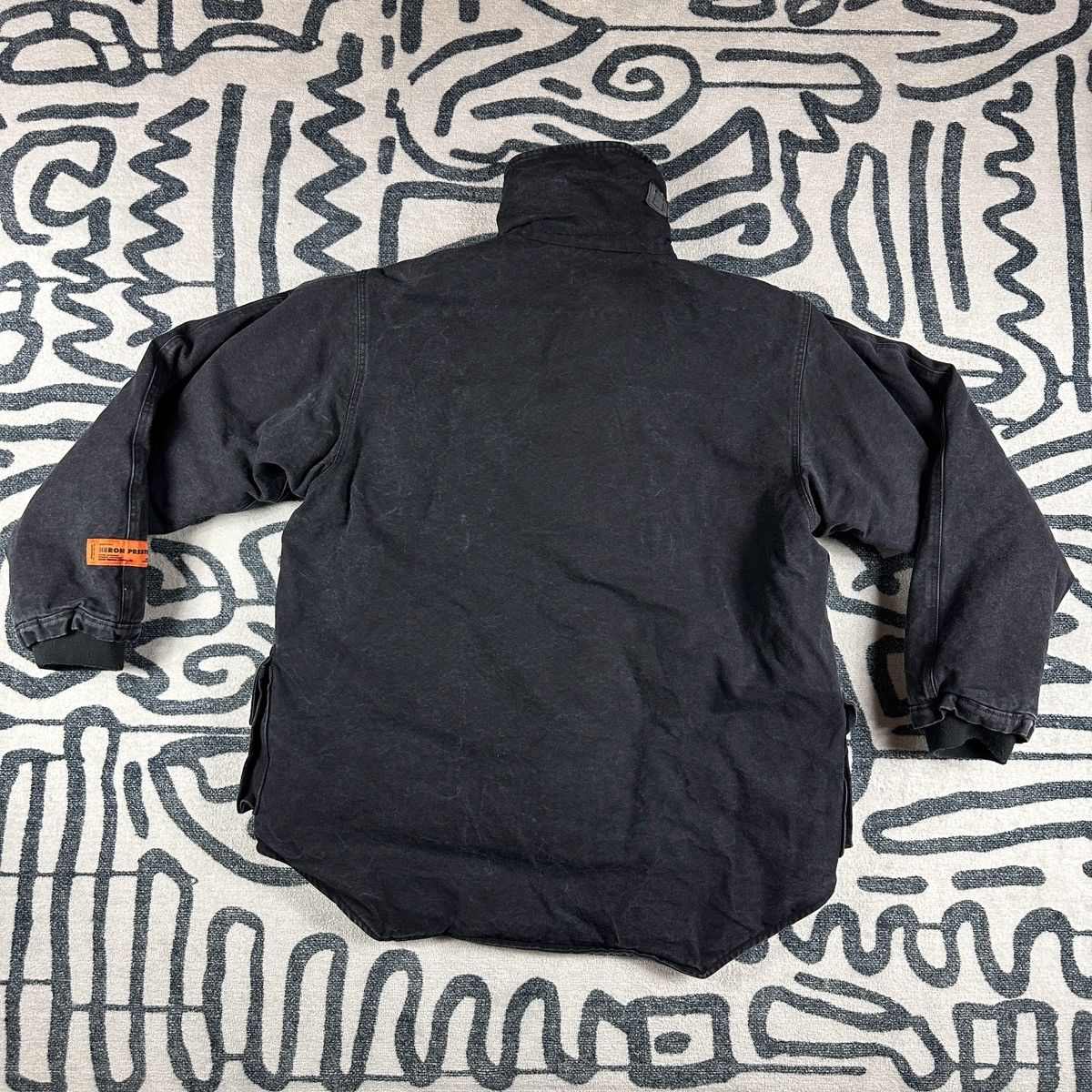 Heron Preston Black Fireman Jacket Clasp Size XL