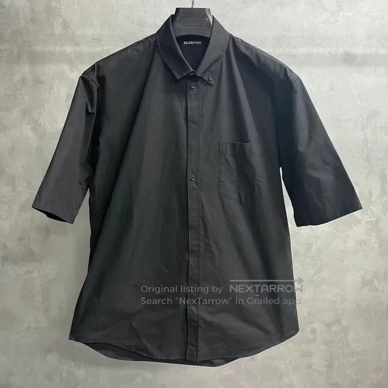 Balenciaga Balenciaga Black Letter Print Shirt. Size US M / EU 48-50 / 2 - 1 Thumbnail