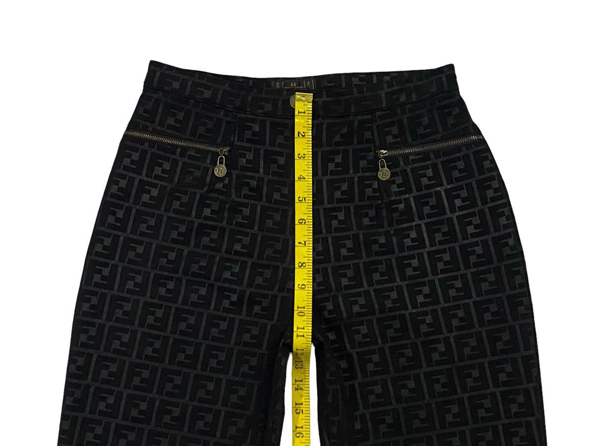 Fendi Vintage Fendi Zucca Monogram Stretch Black Pants Size US 29 - 5 Thumbnail