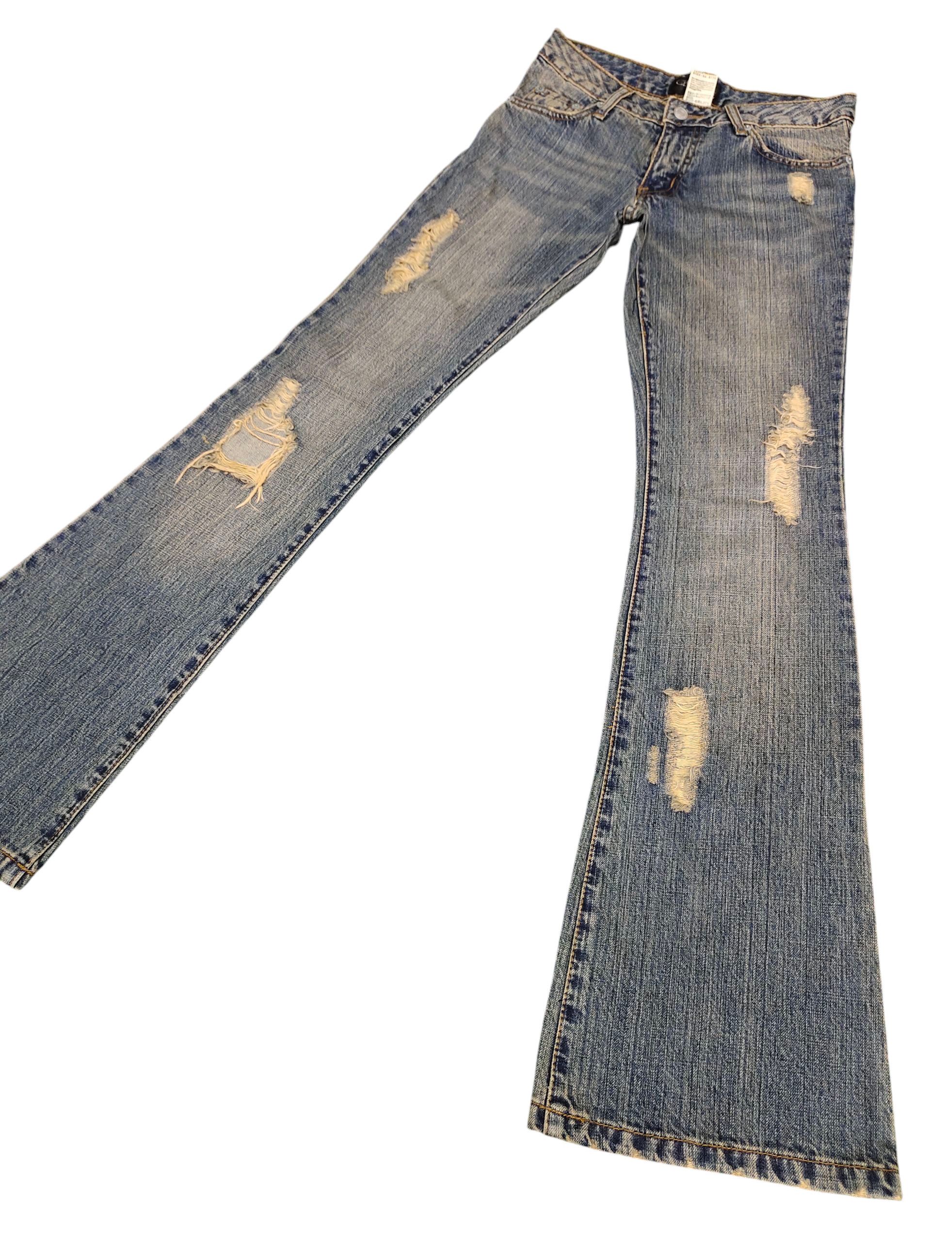 Flare Jeans Cecil Mcbee Clawmark Distress Faded Bootcut Y2k