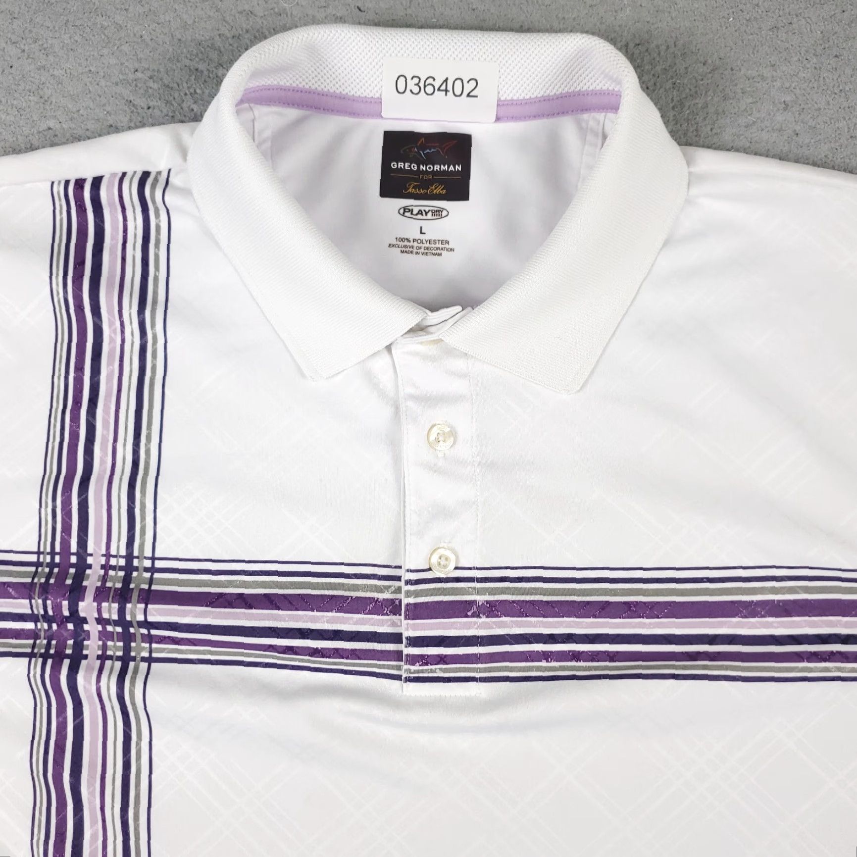 Vintage Greg Norman Polo Shirt Mens L White Logo Golf Casual Short Sleeve Shirt Size US L / EU 52-54 / 3 - 2 Thumbnail