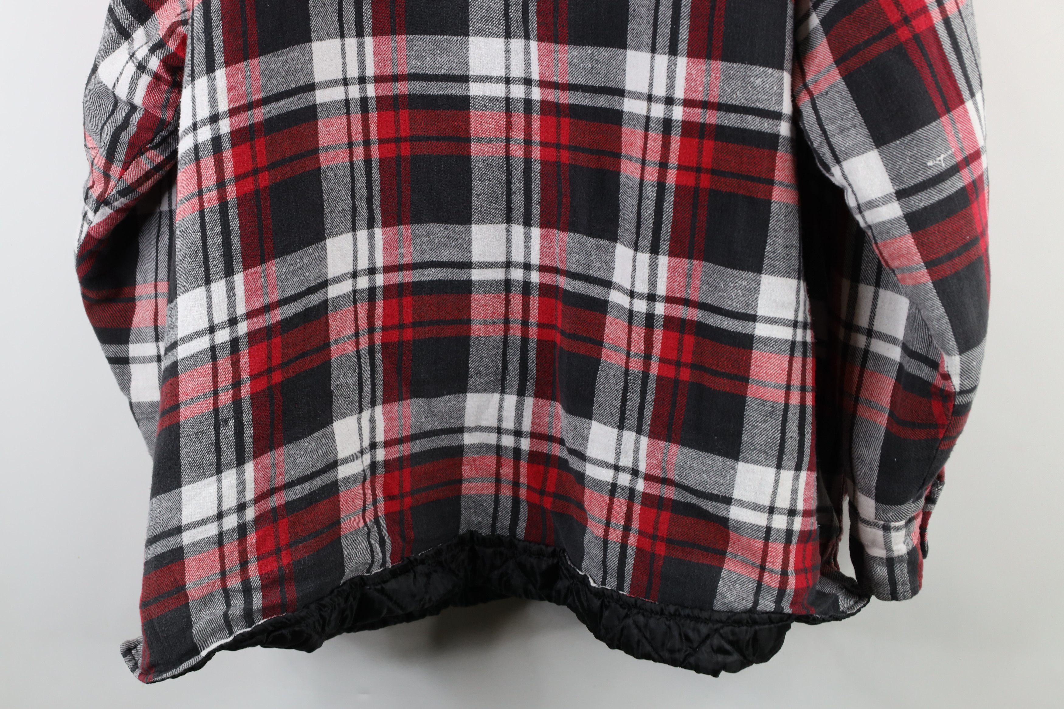 Vintage Vintage 90s Streetwear Quilted Flannel Button Shirt Jacket Size US XXL / EU 58 / 5 - 16 Thumbnail