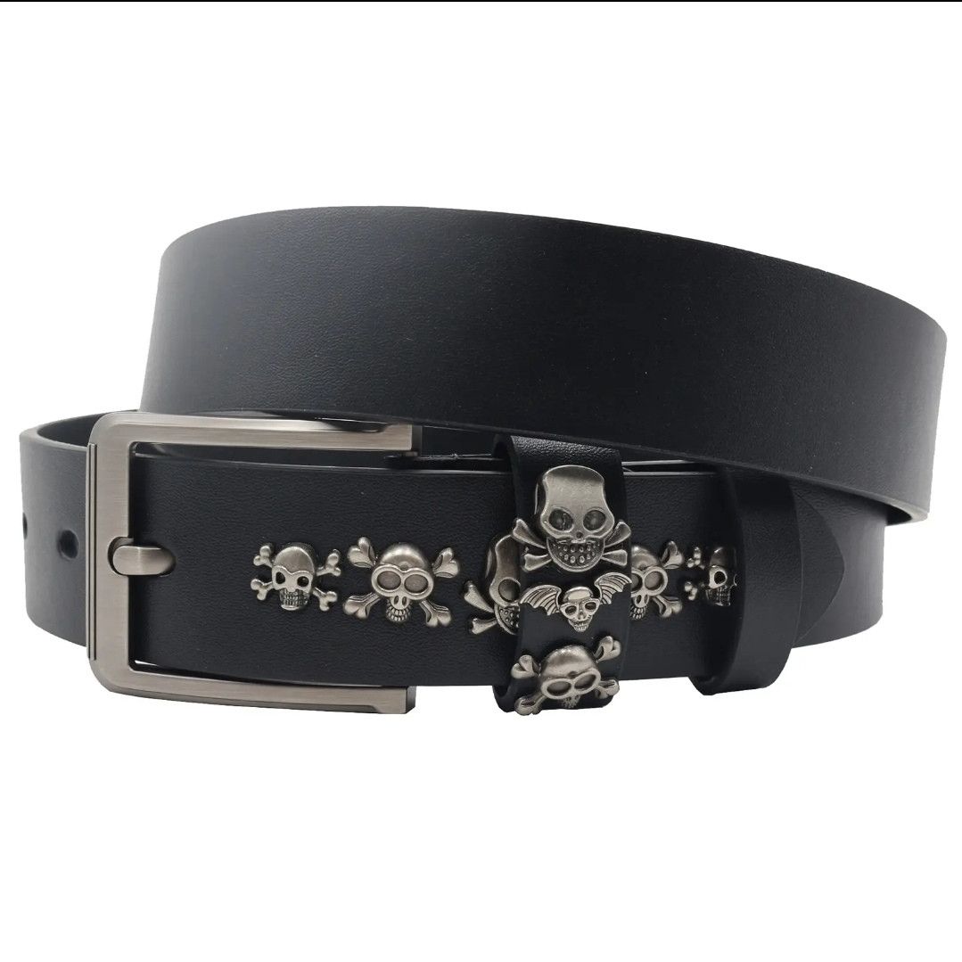 Japanese Brand Punk Skull Rivet Belt Size ONE SIZE - 2 Thumbnail