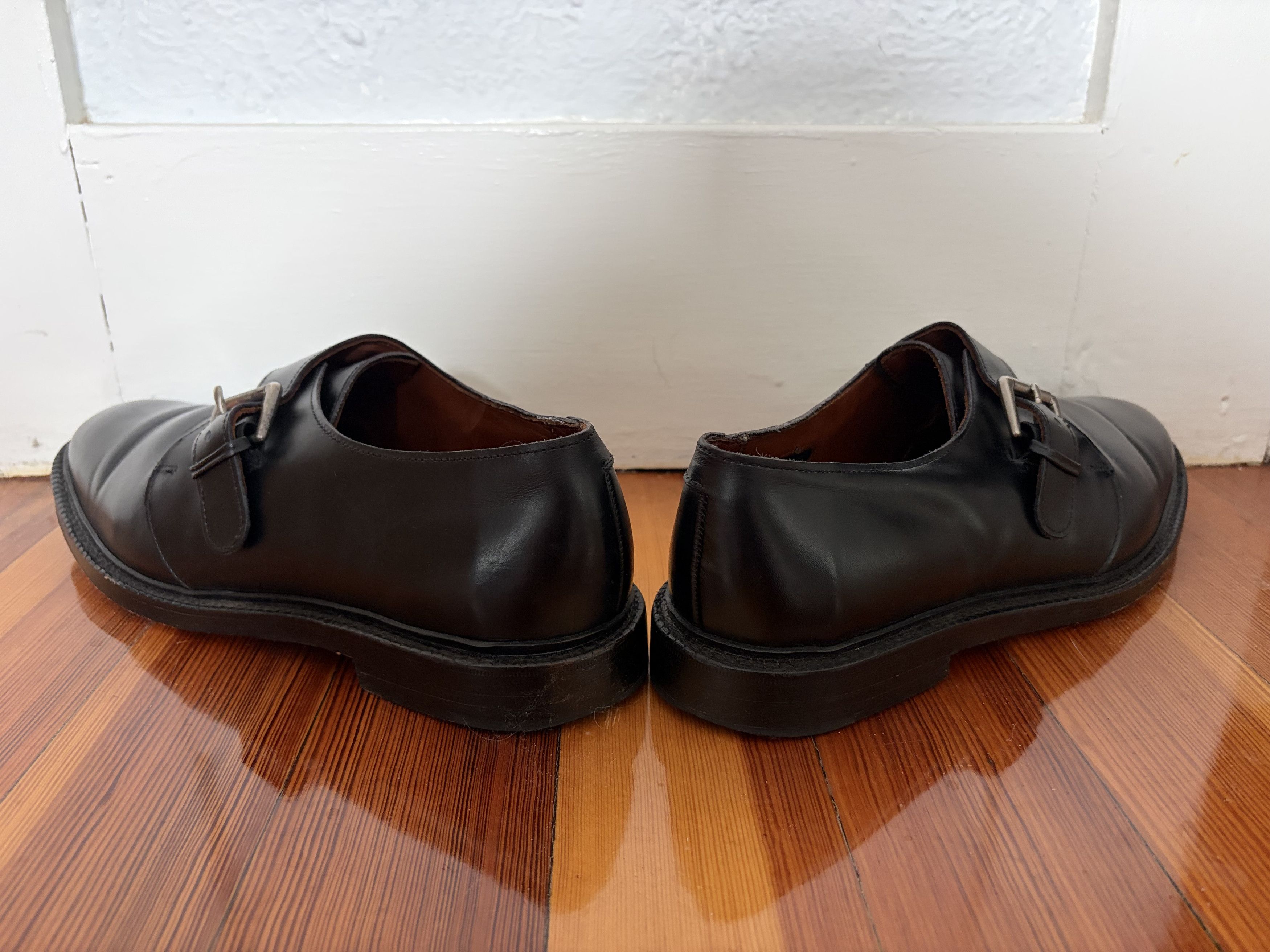 Allen Edmonds Norwich leather single monks, 11 E Size US 11 / EU 44 - 3 Thumbnail