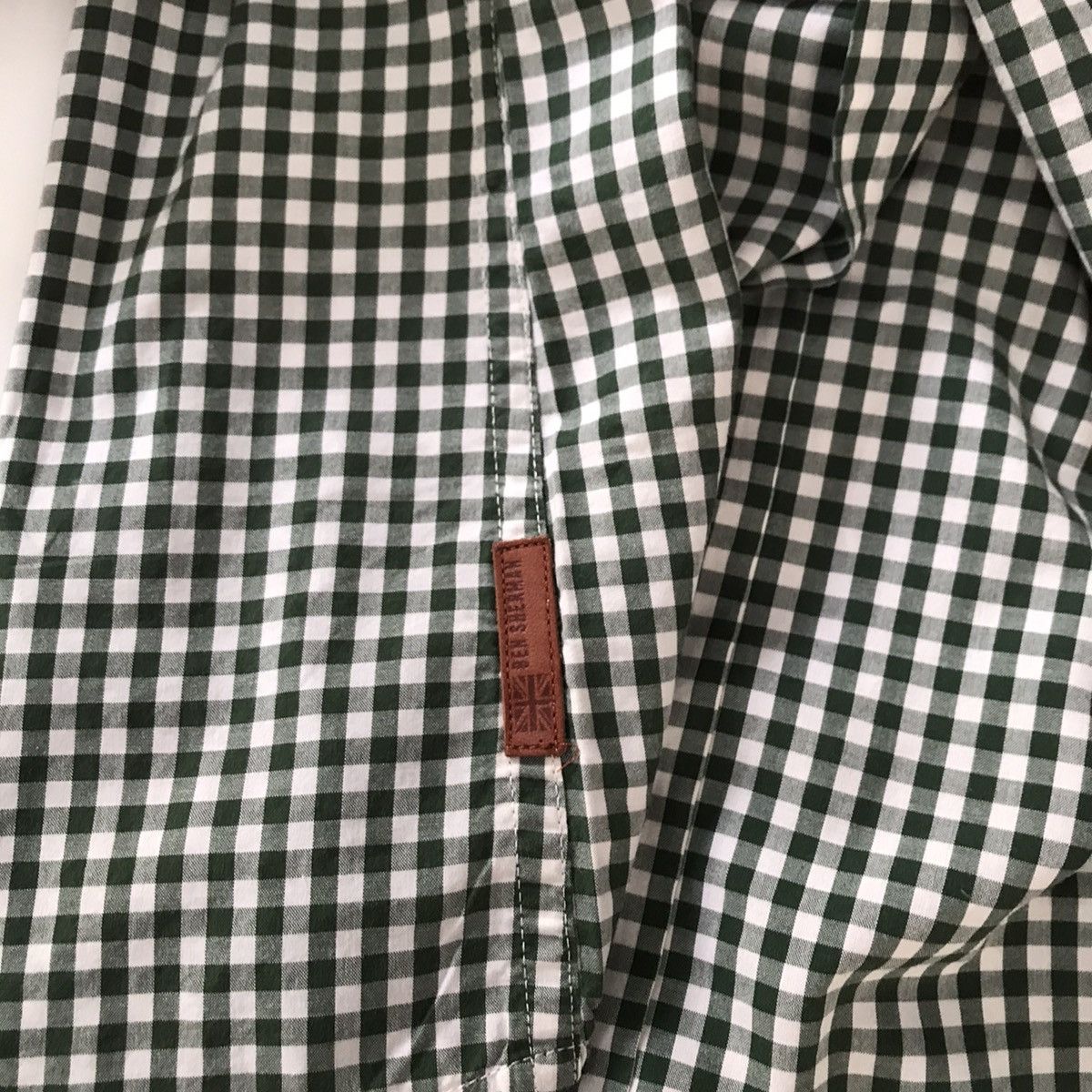 Ben Sherman × Vintage Ben Sherman Green Gingham Shirt Button Down Trimfit Short Size US S / EU 44-46 / 1 - 10 Thumbnail