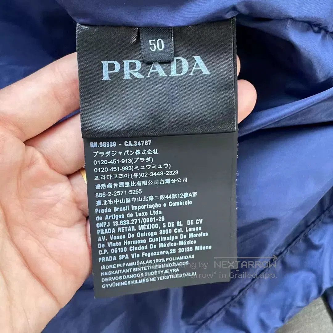 Prada Prada Blue Nylon Triangle Logo Jacket. Size US M / EU 48-50 / 2 - 4 Thumbnail