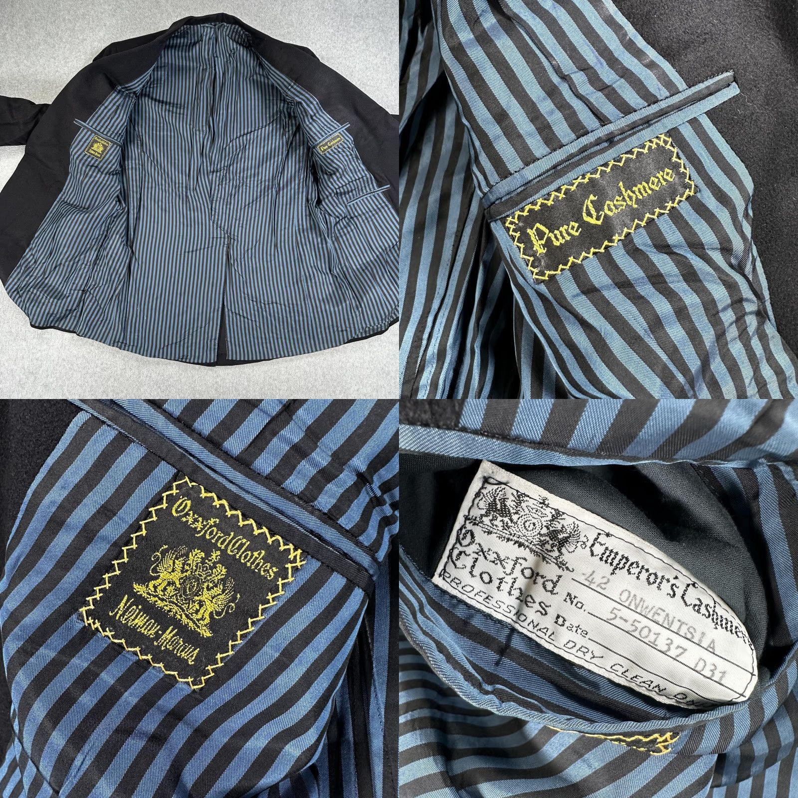 Vintage Oxxford Clothes Sport Coat Men 42 Black Cashmere Two-Button Notch Lapel Two Button Front Two-Button Jacket Neiman Marcus Conference Size US XS / EU 42 / 0 - 9 Thumbnail