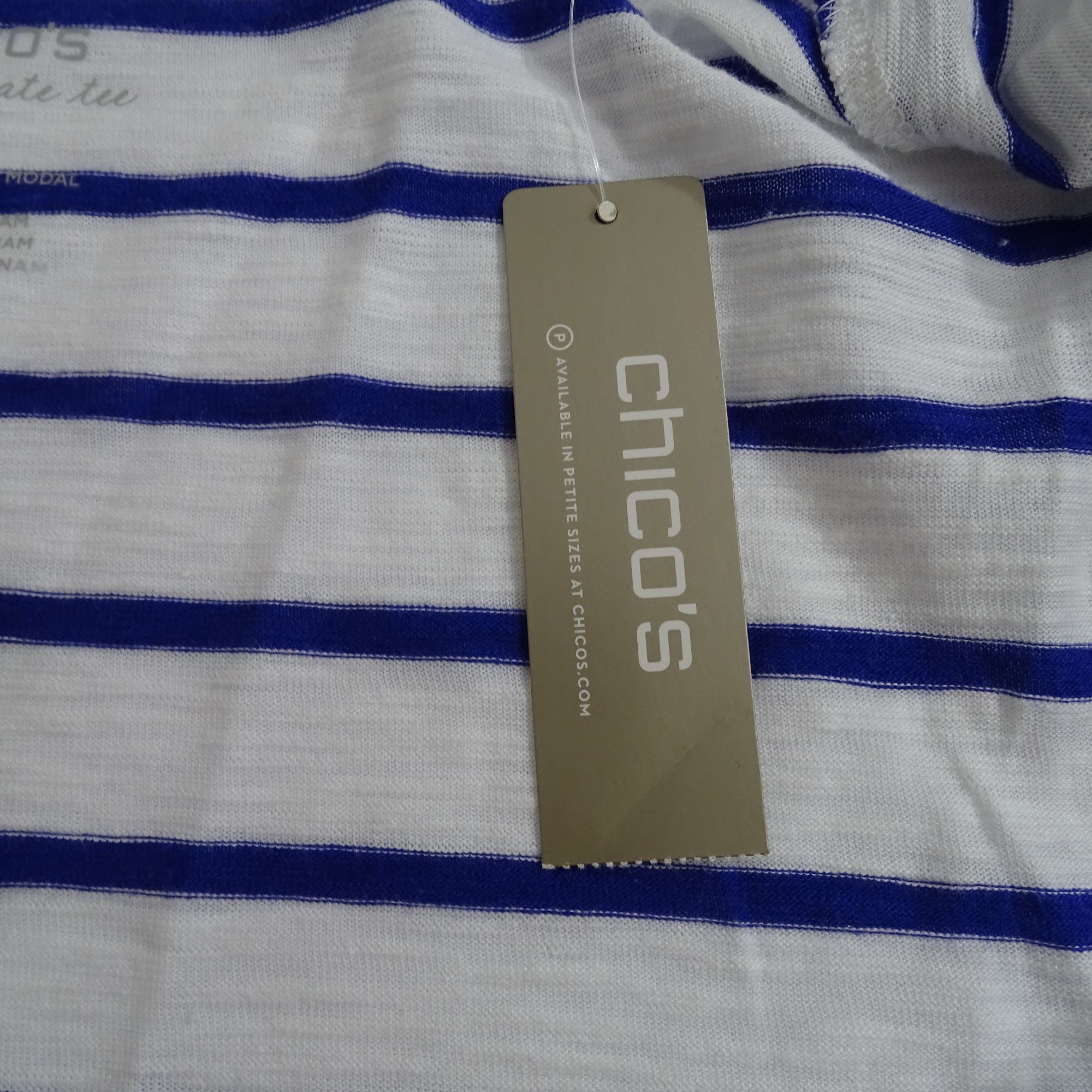 Chicos Chicos The Ultimate Tee Open Cardigan Stripe Blue Size M Size M / US 6-8 / IT 42-44 - 7 Thumbnail