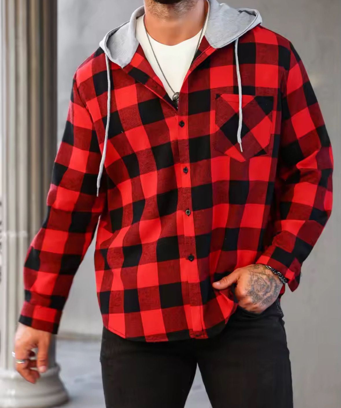 Other Retro Y2K Red Plaid Hip Hop Zip Hoodies Punk Jacket Size US S / EU 44-46 / 1 - 3 Thumbnail