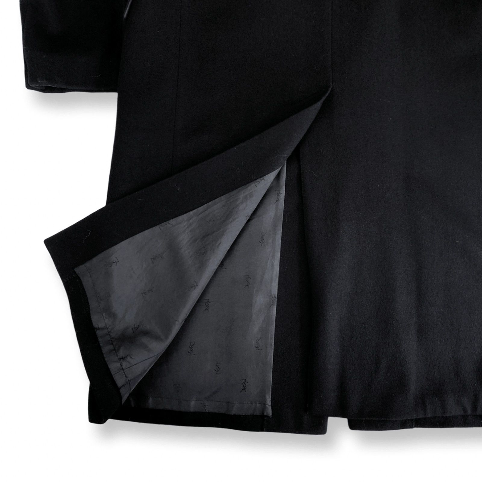 Yves Saint Laurent YSL Coat Сashmere Wool Dark Navy/ Black Size US L / EU 52-54 / 3 - 7 Thumbnail