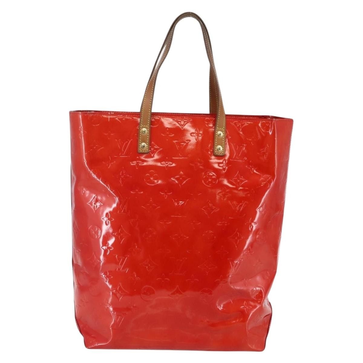 Louis Vuitton LOUIS VUITTON Monogram Vernis Reade MM Hand Bag Red Rouge Size ONE SIZE - 3 Thumbnail
