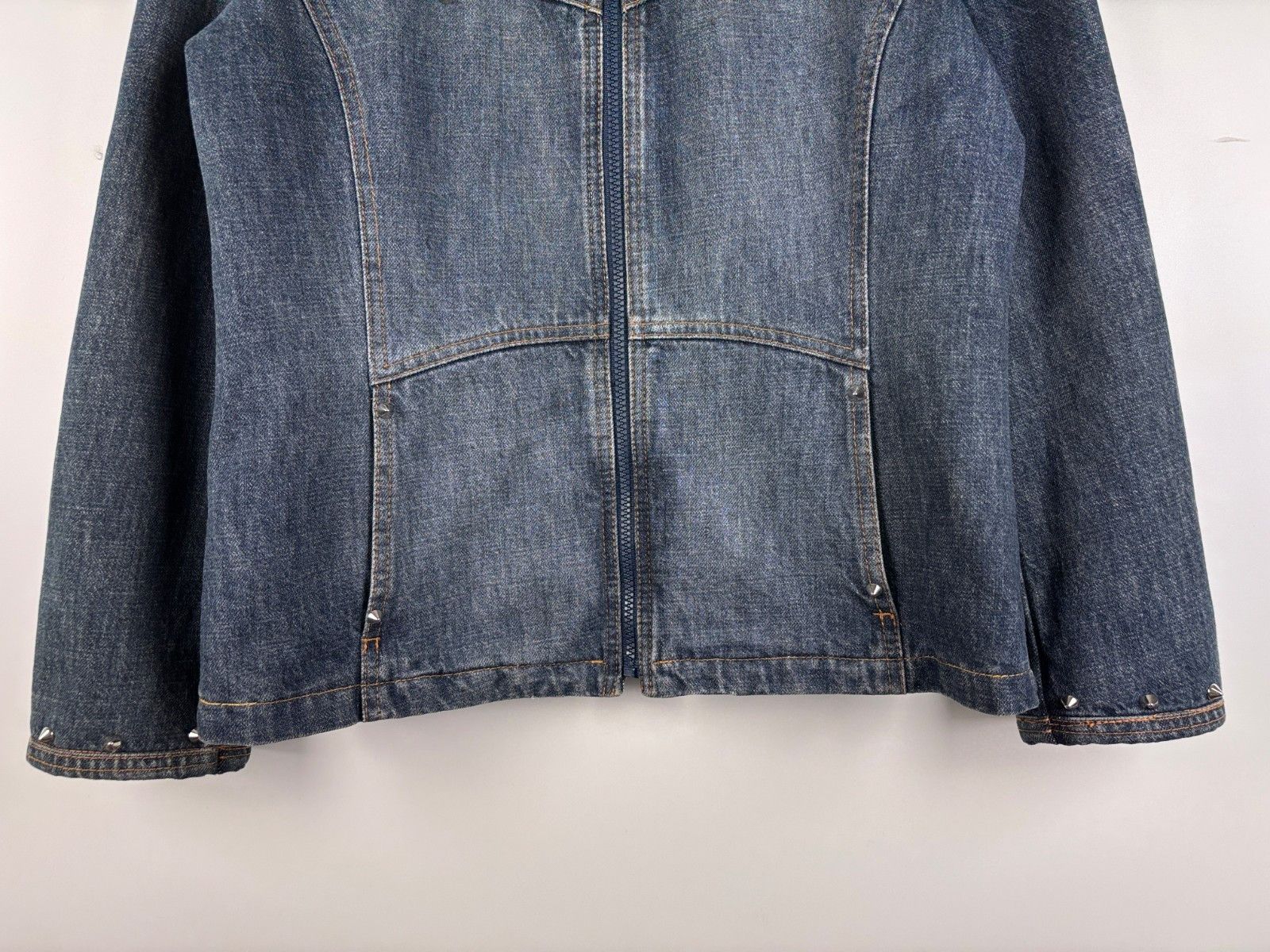 Other Vintage Roccobarocco Denim Jacket Blue Womens Size US 10 Size L / US 10 / IT 46 - 3 Thumbnail