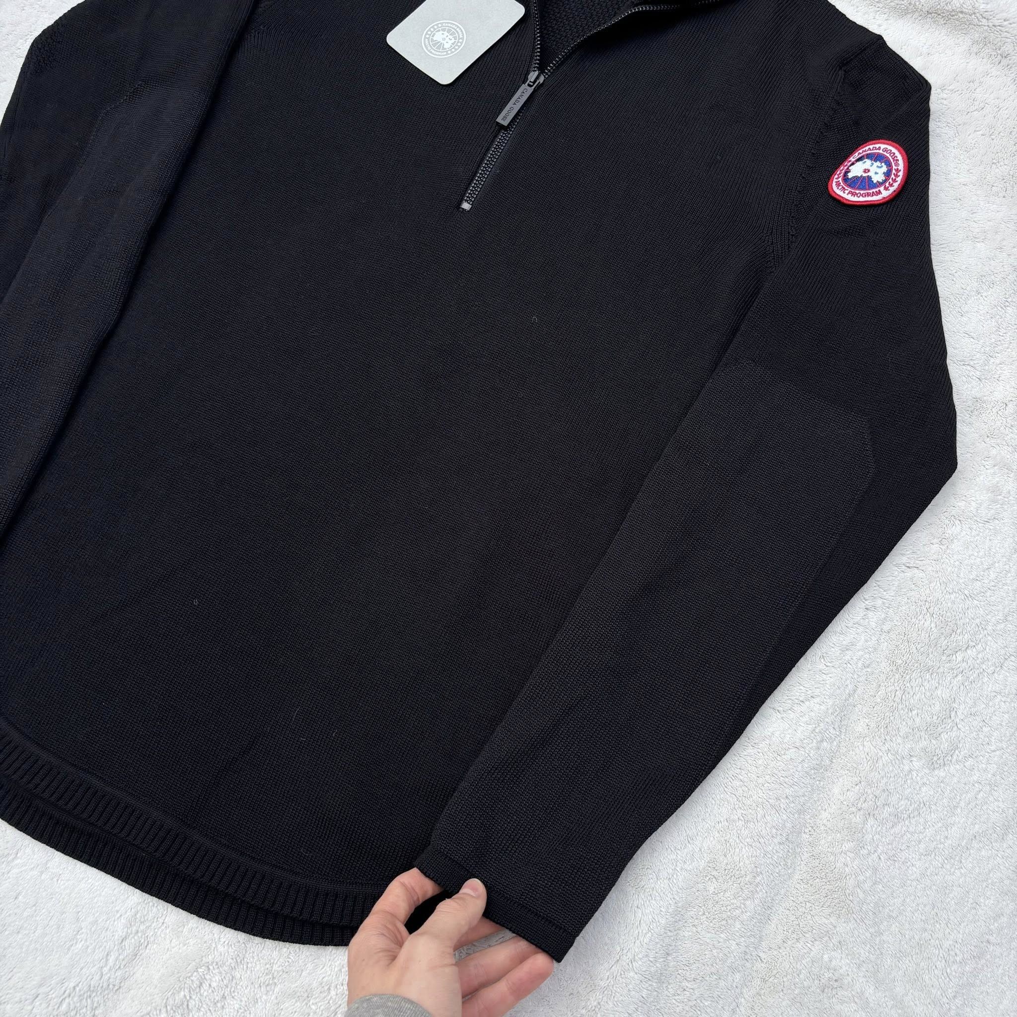 Canada Goose Canada Goose Black Fairhaven Wool 1/2 Zip Sweater Size M / US 6-8 / IT 42-44 - 4 Thumbnail