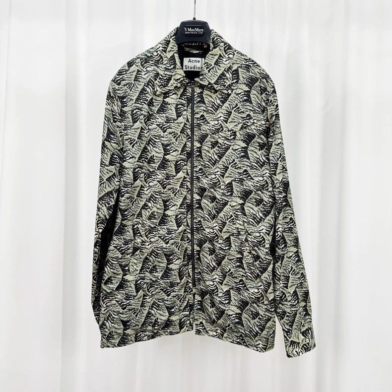 Acne Studios Acne Studios Green Mountain Print Zip Jacket-yf Size US L / EU 52-54 / 3 - 1 Thumbnail