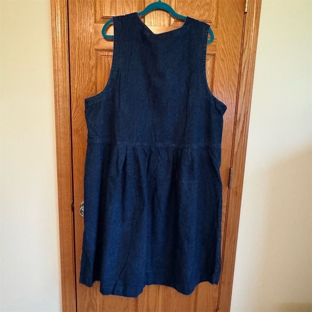 Ann Taylor Truly Yours Vintage Denim Sleeveless Dress Plus Size 26 3X Size XL / US 12-14 / IT 48-50 - 2 Thumbnail