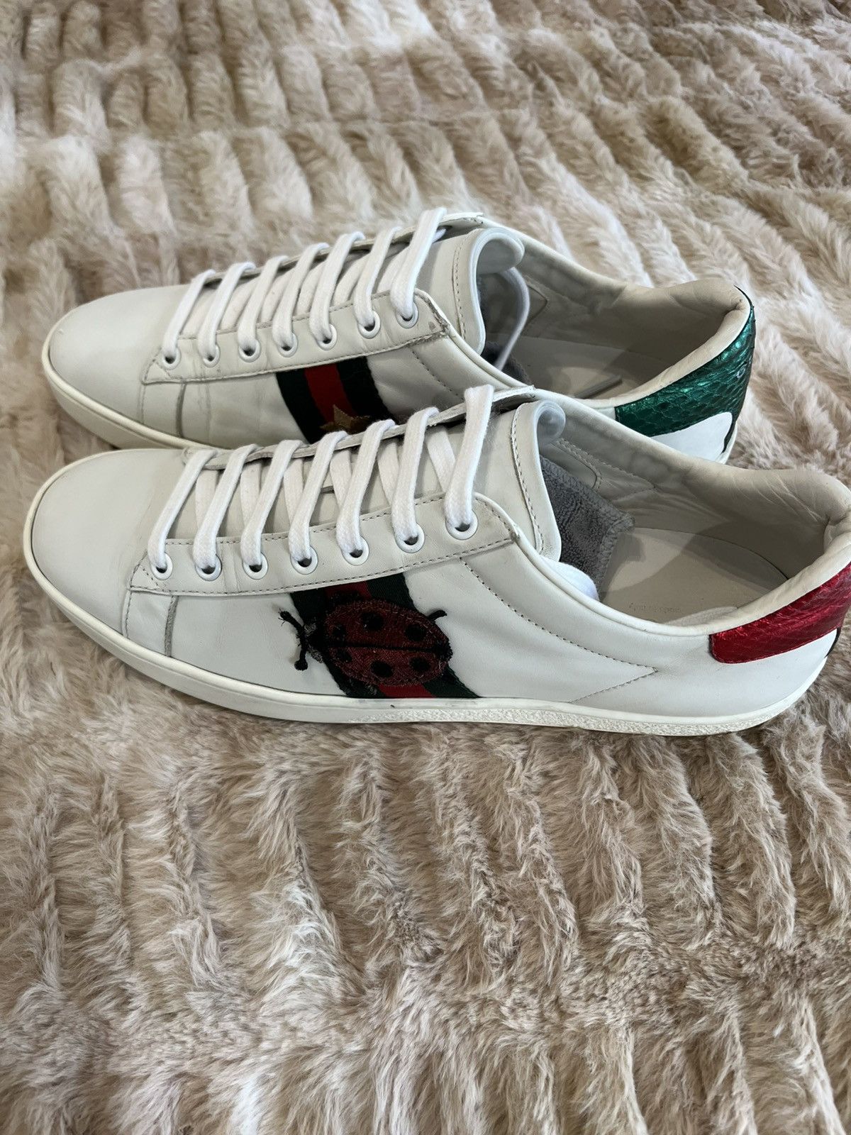 Gucci Ace Embroidered Ladybug & Pineapple Sneakers