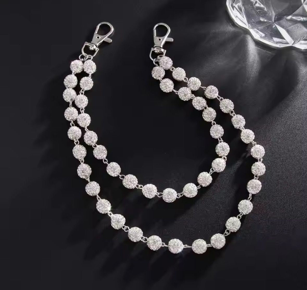 Other Exquisite Rhinestone Imite Pearl Keychain Wallet Belt Chain Size ONE SIZE - 6 Thumbnail
