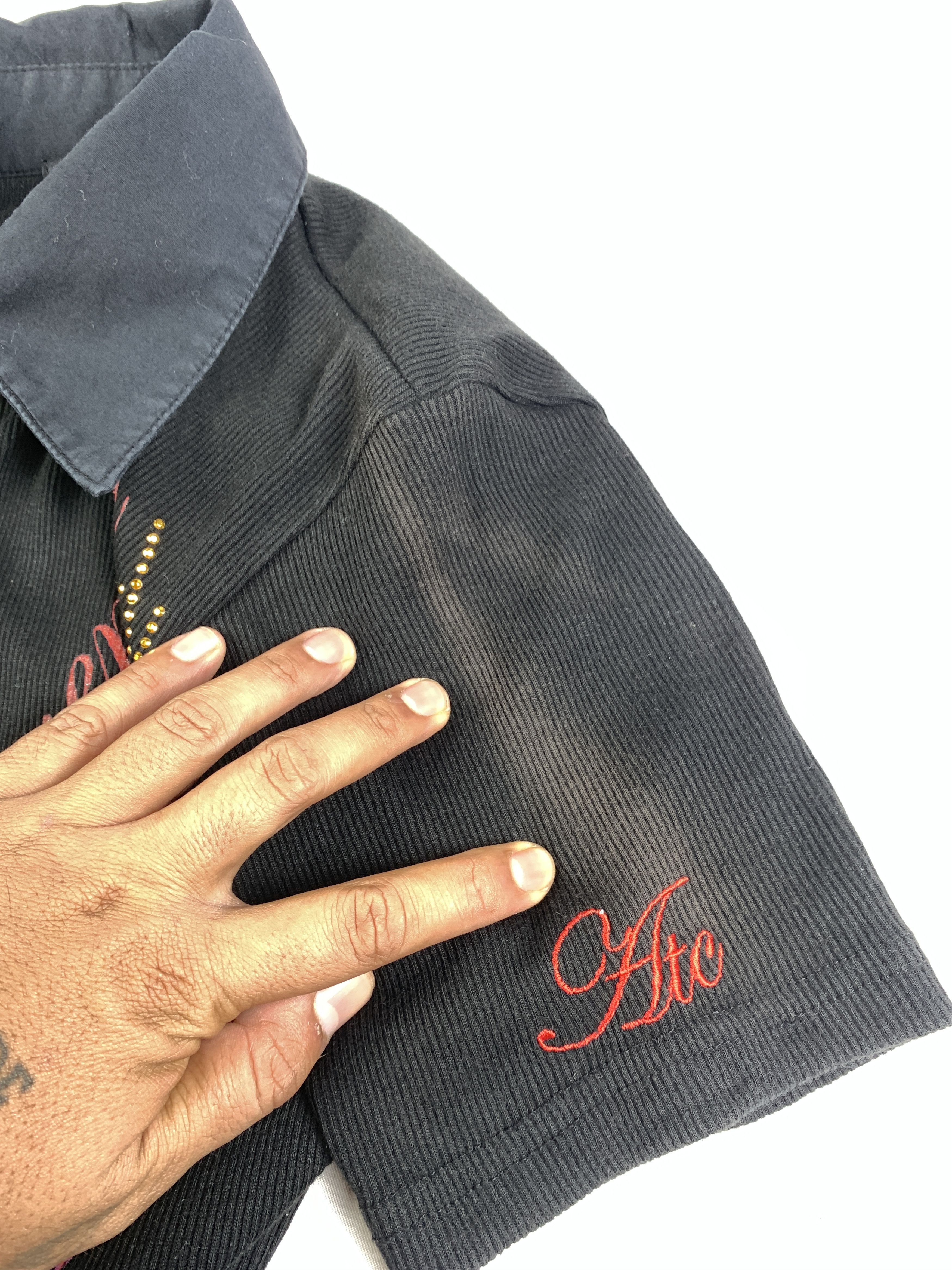 In The Attic In The Attic Black Skull Poem Fitted Polo (M) Size M / US 6-8 / IT 42-44 - 12 Thumbnail