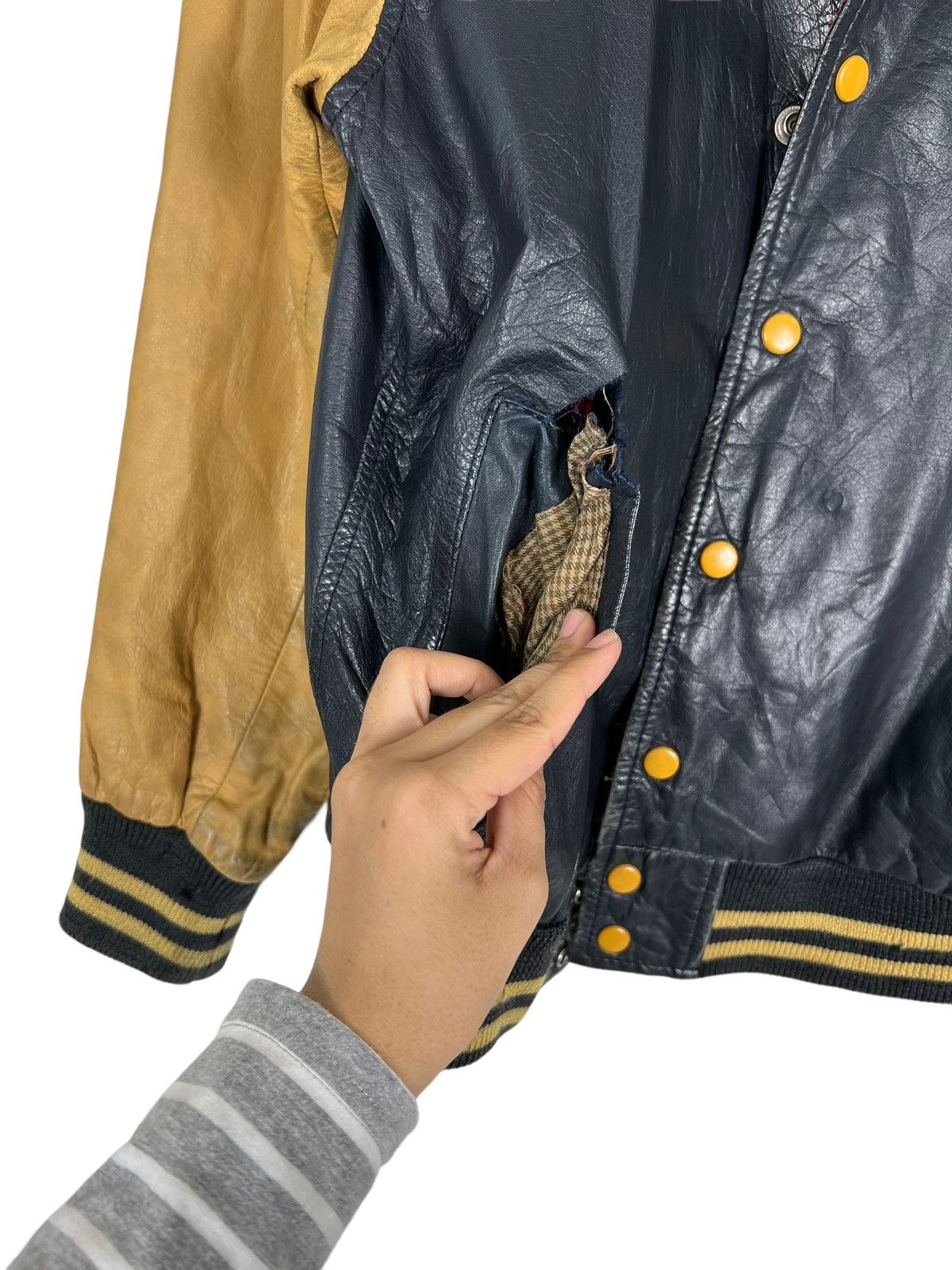 Japanese Brand 🔥 VINTAGE 1950s LEATHER STADIUM JACKET Size US M / EU 48-50 / 2 - 13 Thumbnail