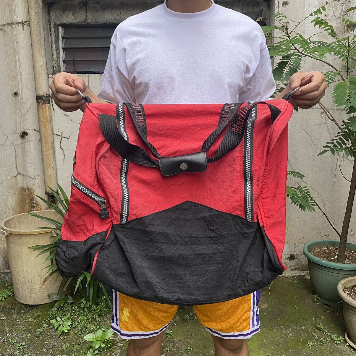 Marlboro × Marlboro Classics Marlboro Vintage 1990D Red Duffle Bag Size ONE SIZE - 8 Thumbnail