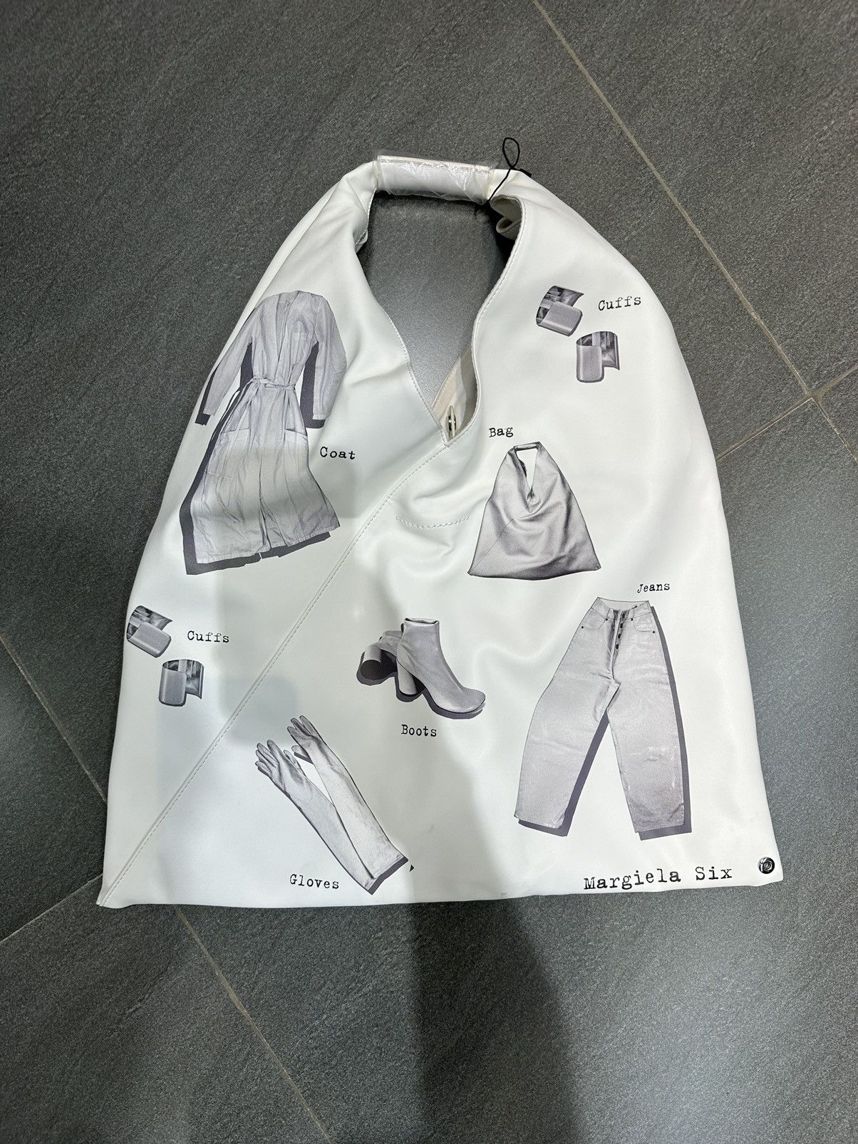 MM6 MM6 Maison Margiela Japanese Leather Graphic Print Tote Bag Size ONE SIZE - 2 Thumbnail