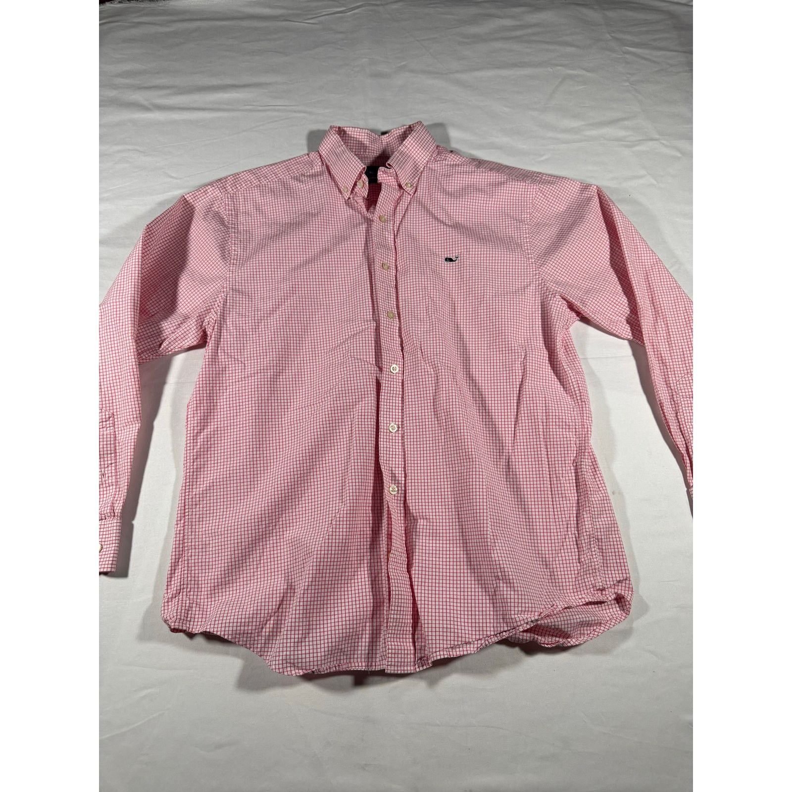 Vineyard Vines Vineyard Vines Classic Whale Shirt Mens L Pink Plaid Button Size US L / EU 52-54 / 3 - 1 Thumbnail