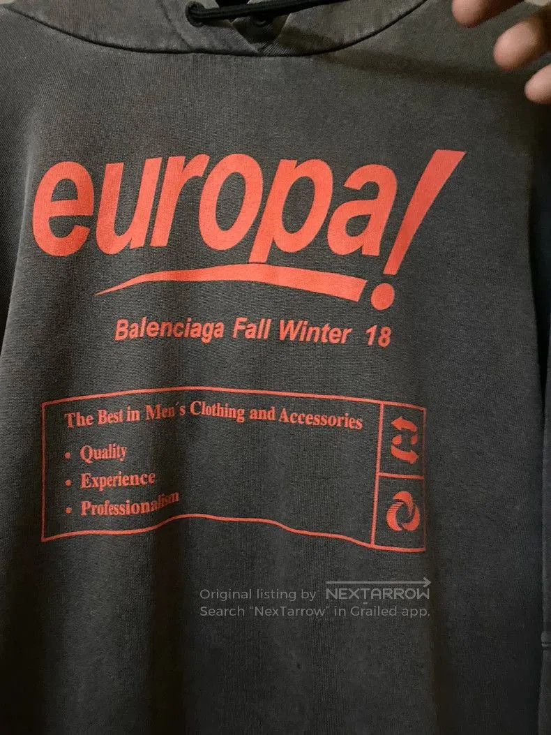 Balenciaga Balenciaga Europa Oversized Gray Hoodie. Size US XS / EU 42 / 0 - 2 Thumbnail