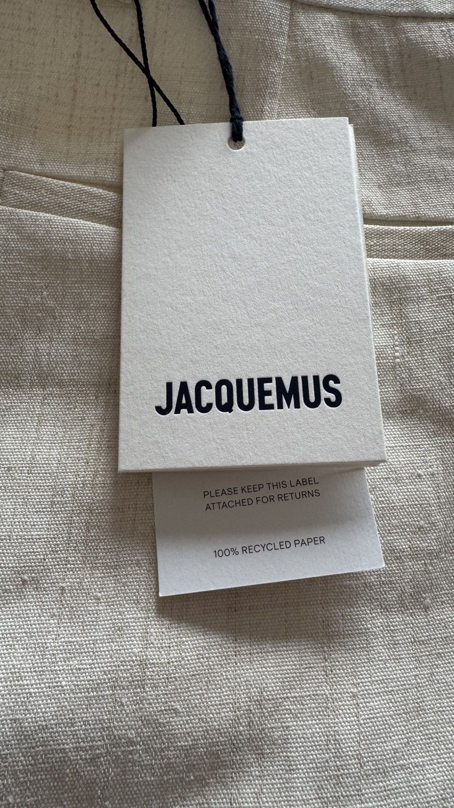 Jacquemus JACQUEMUS Off-White Le Raphia 'Le Pantalon Feijoa' Trousers Size US 31 - 4 Thumbnail