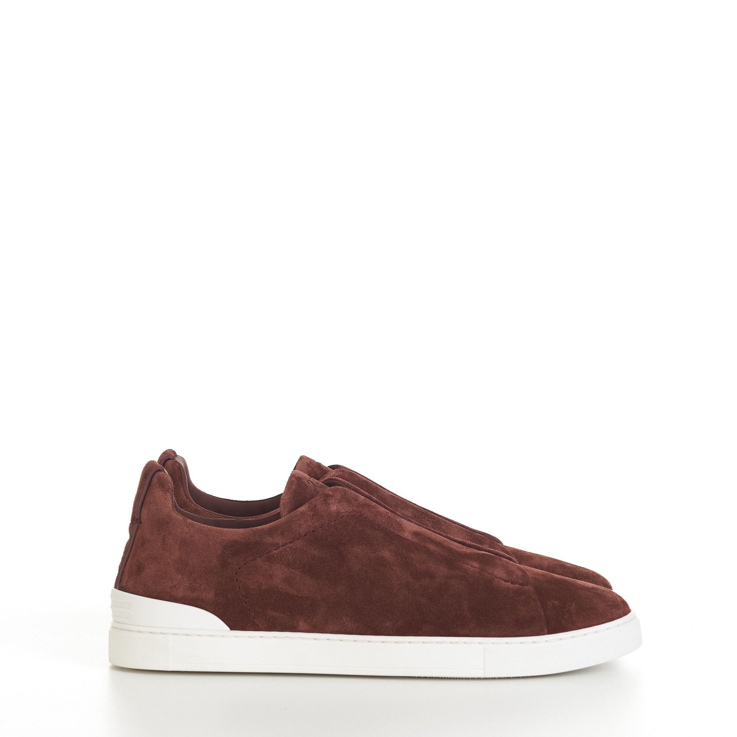 Ermenegildo Zegna Brown Suede Triple Stitch Sneakers Size US 9.5 / EU 42-43 - 8 Thumbnail