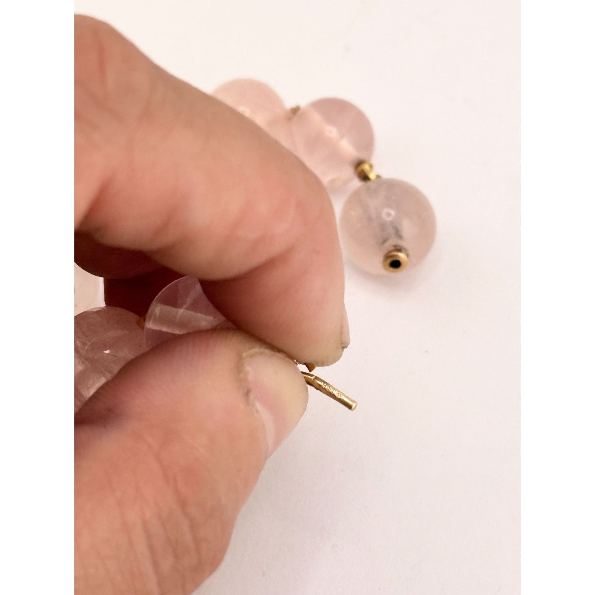 Vintage Vintage 14K Gold Clasp Pink Topaz Beaded Stone Collar Neckla Size ONE SIZE - 9 Thumbnail