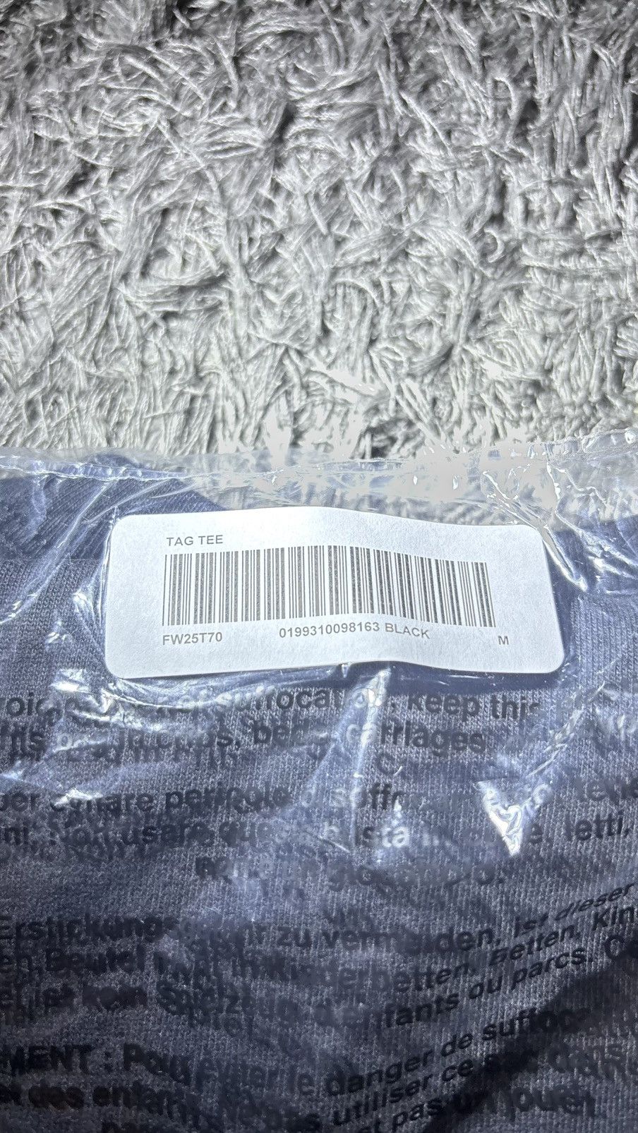 Supreme Supreme® “Tag” Tee, Black (M) [F/W 2025, Week 17] Size US M / EU 48-50 / 2 - 6 Thumbnail
