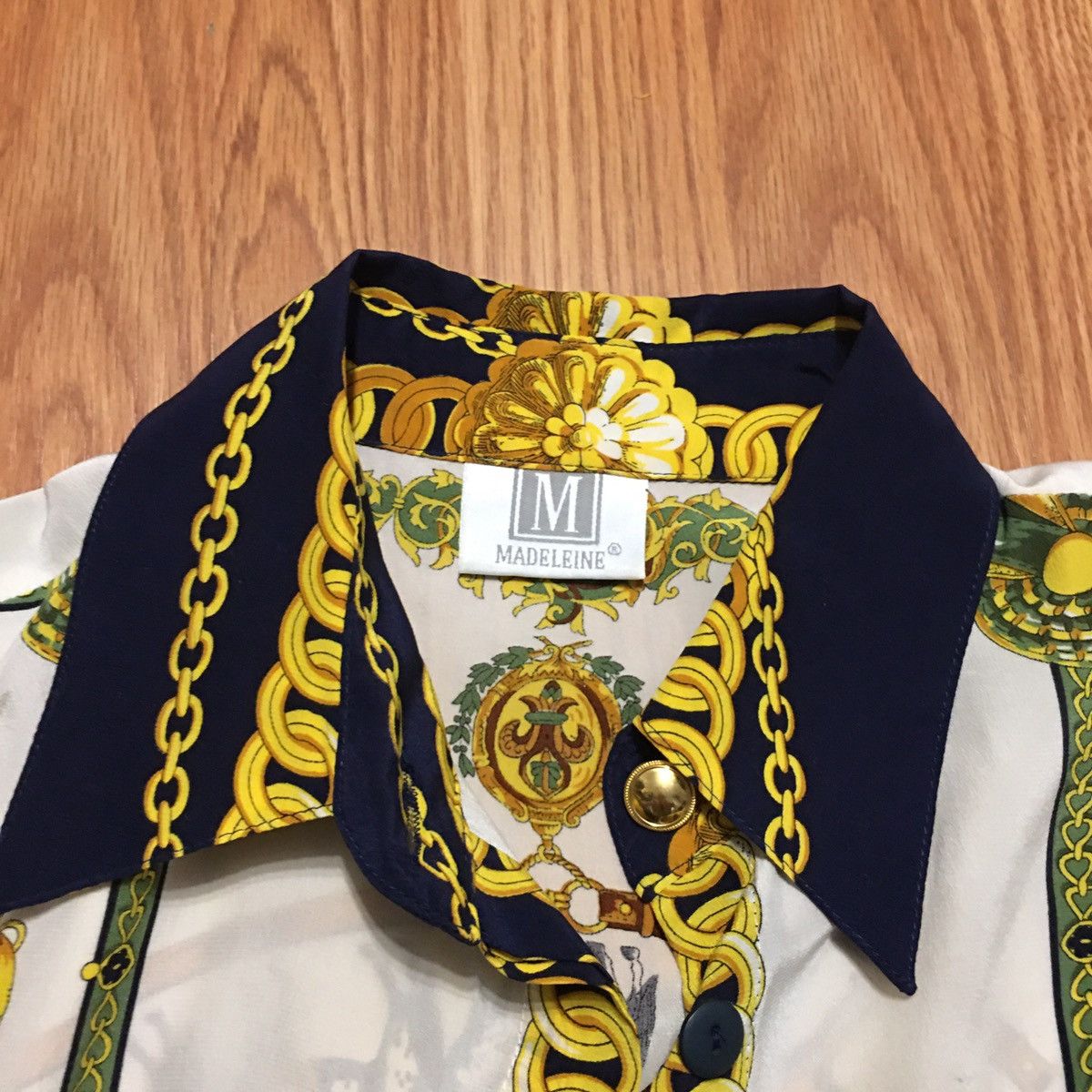 Other MADELEINE Silk Designer Hermes Print Blouse EU40 IT44 Size M / US 6-8 / IT 42-44 - 3 Thumbnail