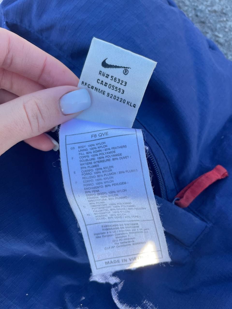 Nike Men's Vintage 90s Nike Puffer Reversible Down Vest, Blue/Red Size US XL / EU 56 / 4 - 14 Thumbnail