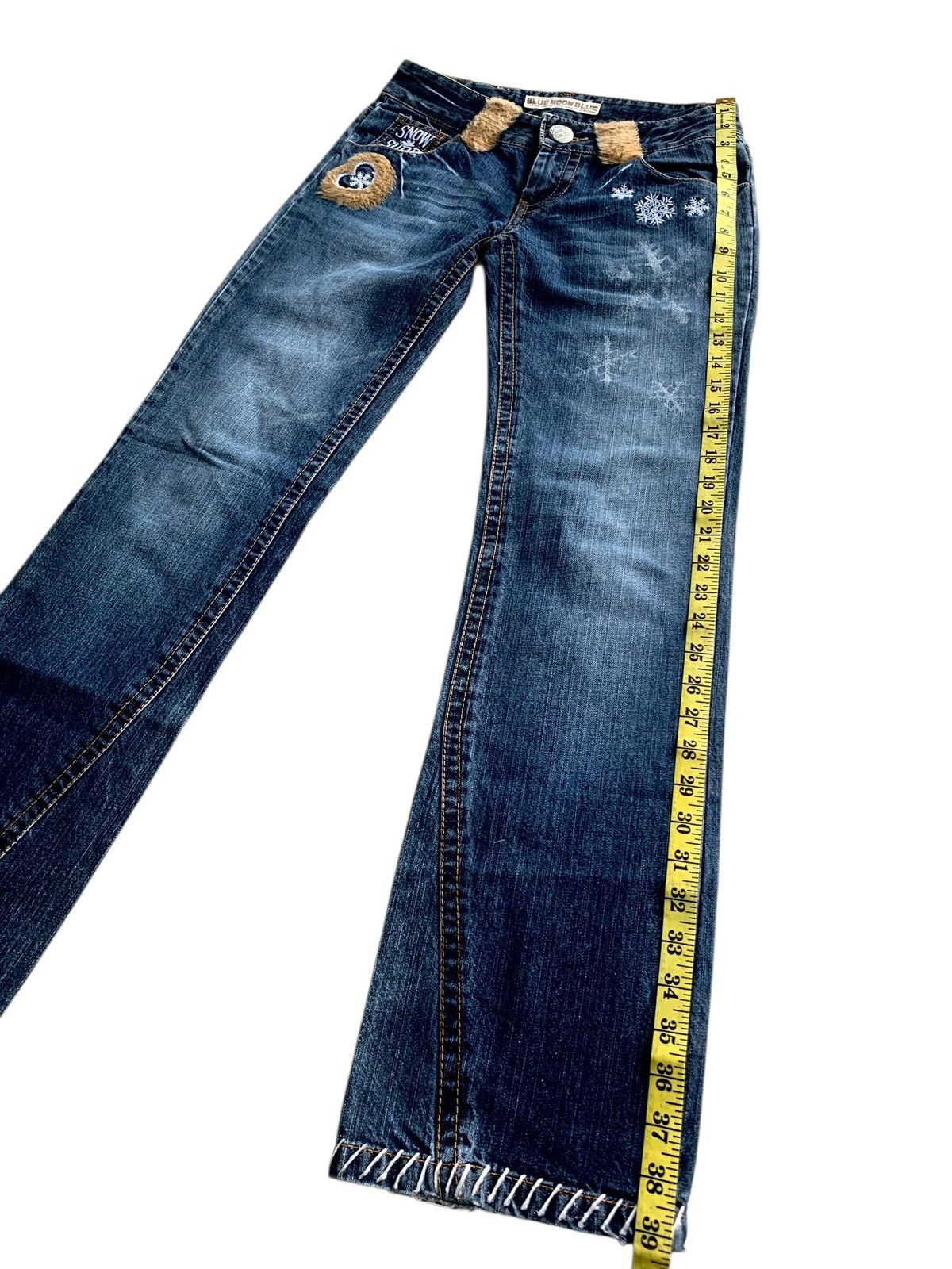 If Six Was Nine × Japanese Brand × Vintage Vintage Y2k Blue Moon Blue Hairy Jeans Japanese Style 🇯🇵 Size 30" / US 8 / IT 44 - 22 Thumbnail