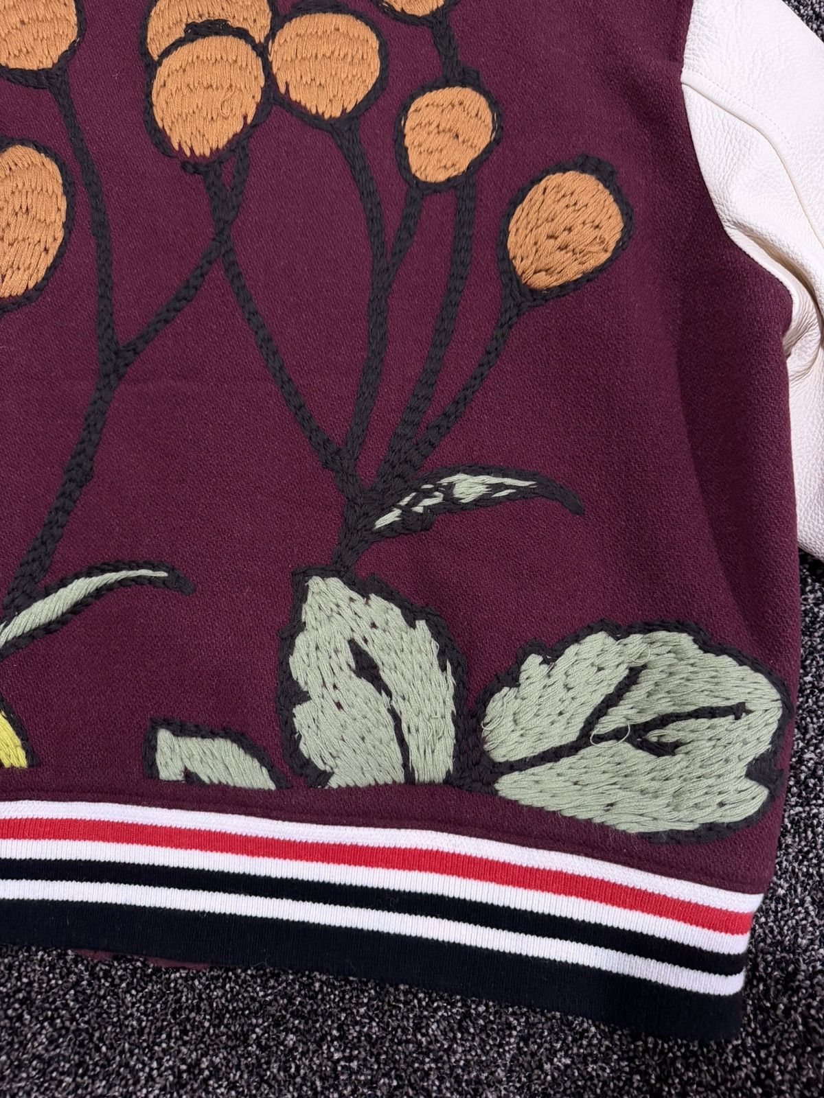 Loewe Loewe Floral Herbarium Embroider Leather/Wool Varsity Jacket Size US L / EU 52-54 / 3 - 17 Thumbnail