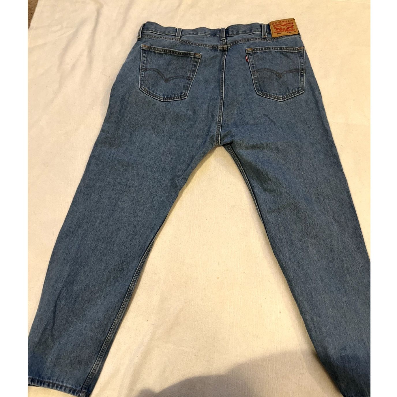 Levi's Levis Mens Jeans 505-42x30 Straight Leg Light Wash Regular Size US 42 / EU 58 - 3 Thumbnail