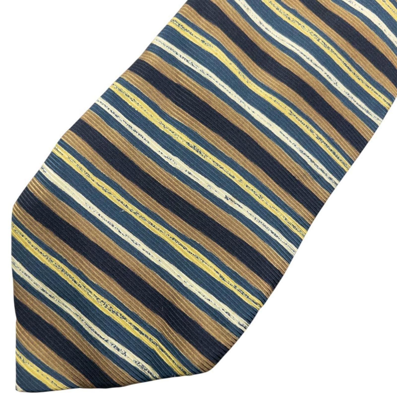 Issey Miyake Vintage 90s Issey Miyake Striped Silk Tie Size ONE SIZE - 5 Thumbnail