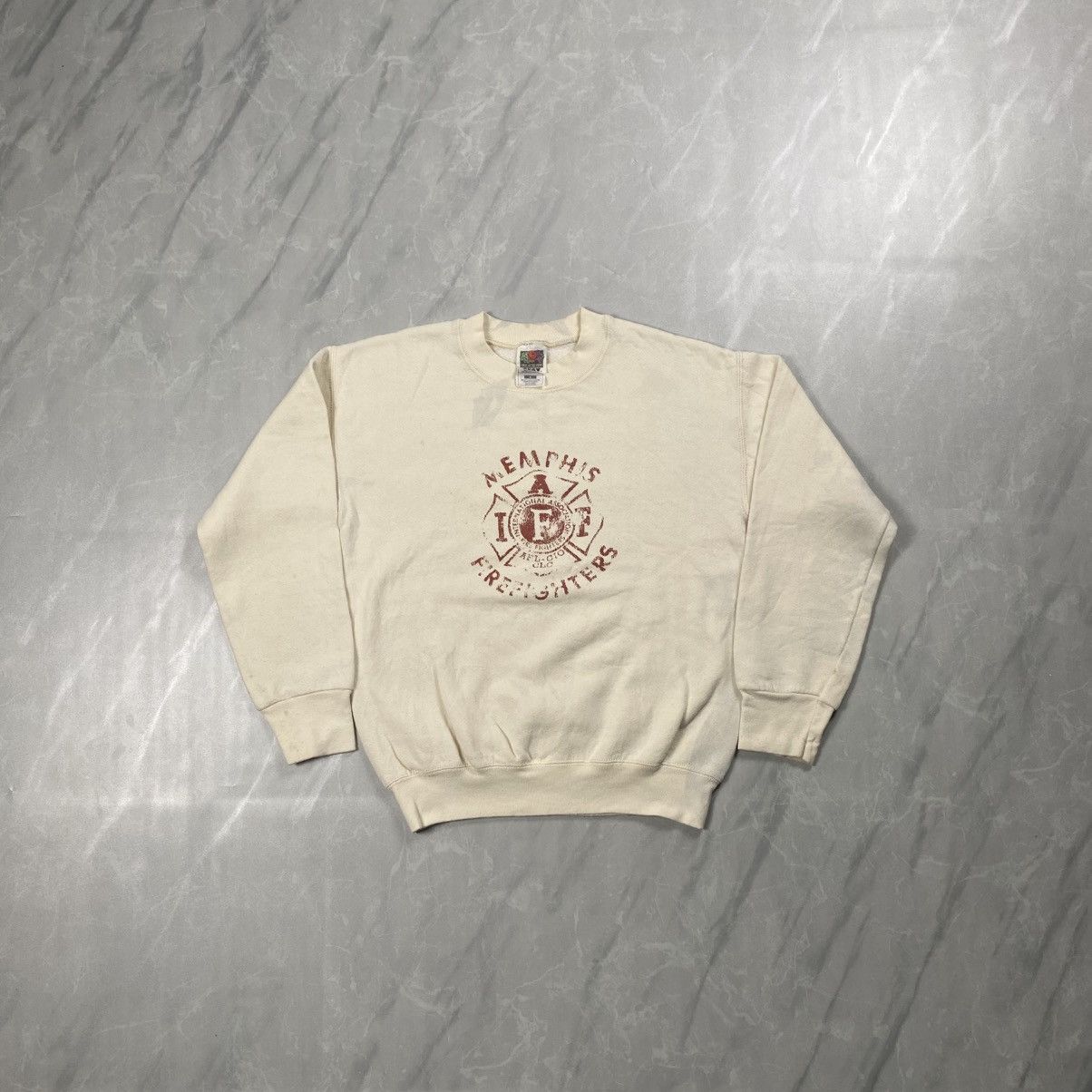 Fruit Of The Loom Vintage 90s Memphis Firefighter Finalist IOWA Crewneck Size S / US 4 / IT 40 - 1 Thumbnail