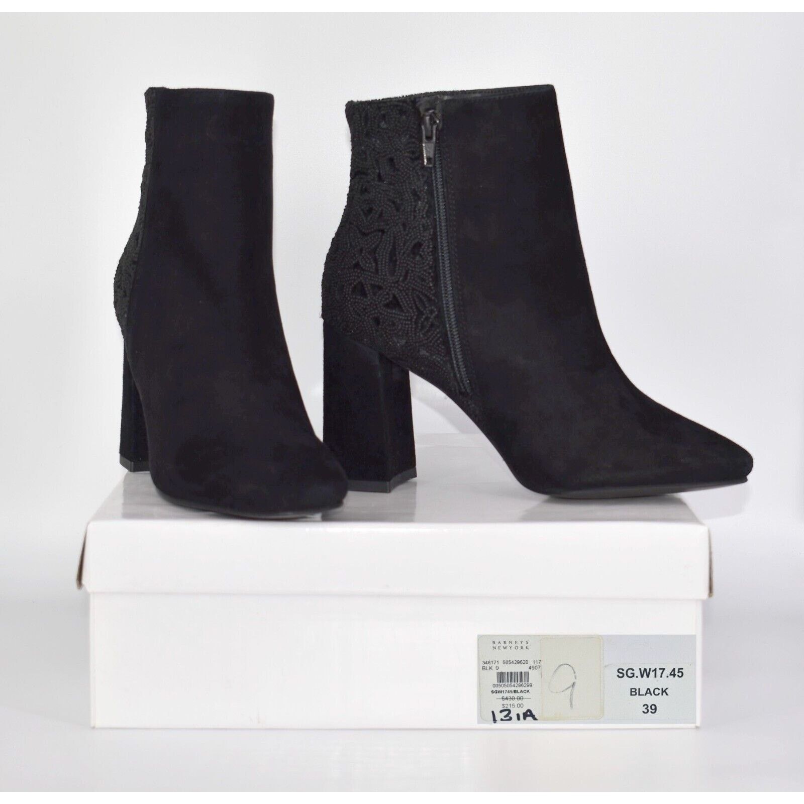 Barneys New York New BARNEYS NEW YORK Black Beaded Suede Boot Shoes Sz 9 $430 Size US 9 / IT 39 - 1 Thumbnail