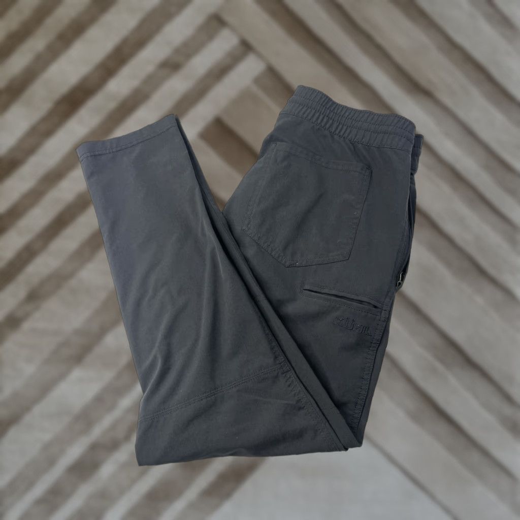 Vintage KUHL Freeflex Pants Men's Small Dark Storm Gray Outdoors Jogger Drawstring Regular Half Zip Logo Pocket 5 Size US 29 - 1 Thumbnail