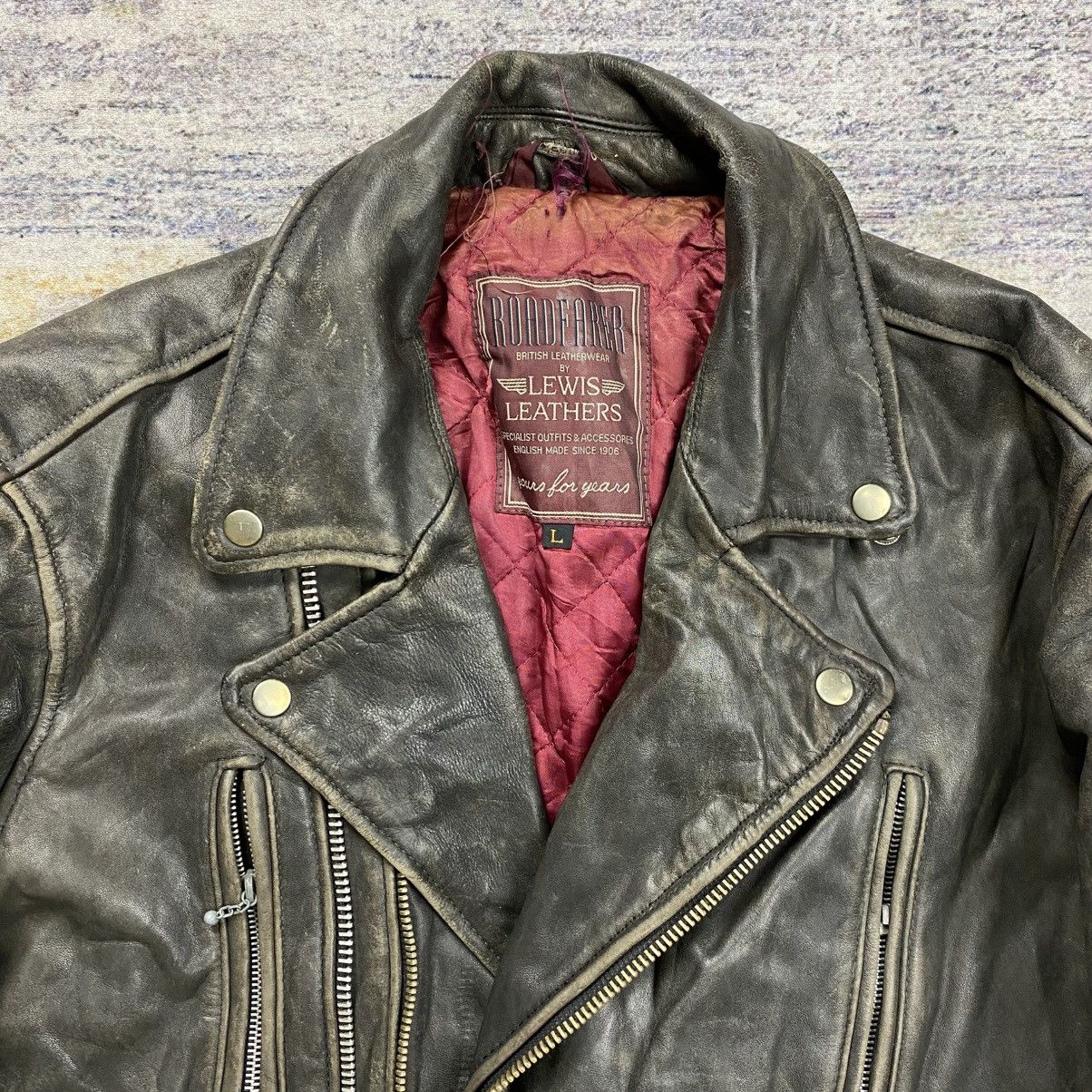 Lewis Leathers Vintage lewis leather double riders leather jacket Size US L / EU 52-54 / 3 - 8 Thumbnail