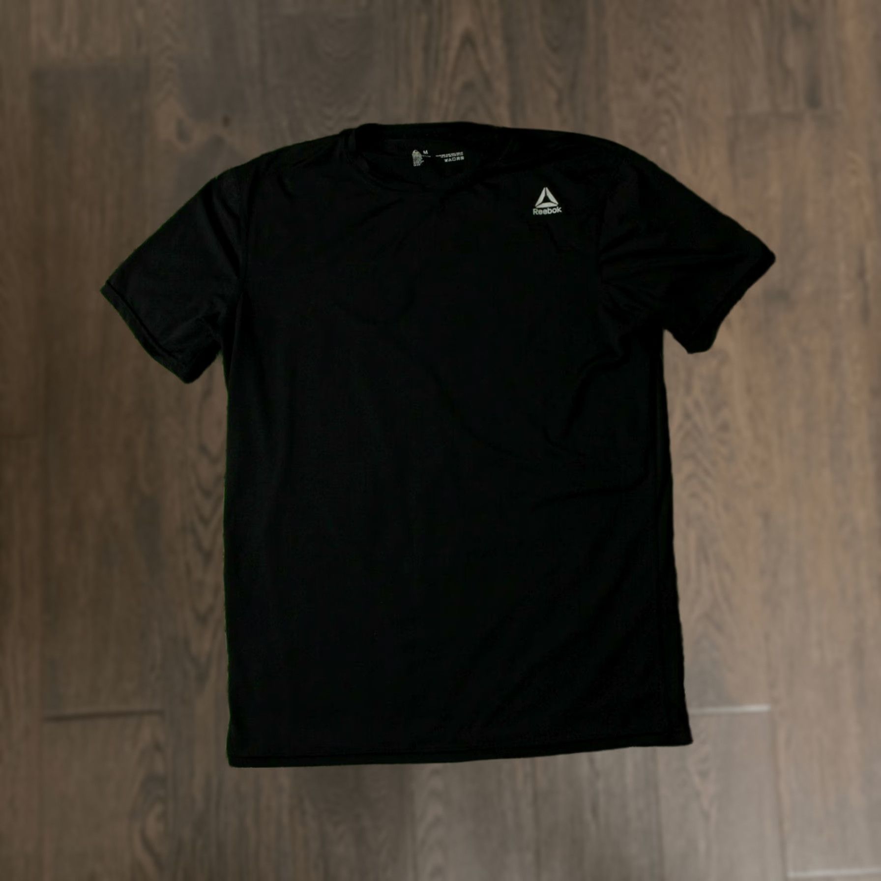 Reebok REEBOK MENS T-Shirt Short Sleeve Black 92% Polyester 8% Elastane Slim Size M Casual Training Shirt T-Shirt Jersey Regular Size US M / EU 48-50 / 2 - 1 Thumbnail