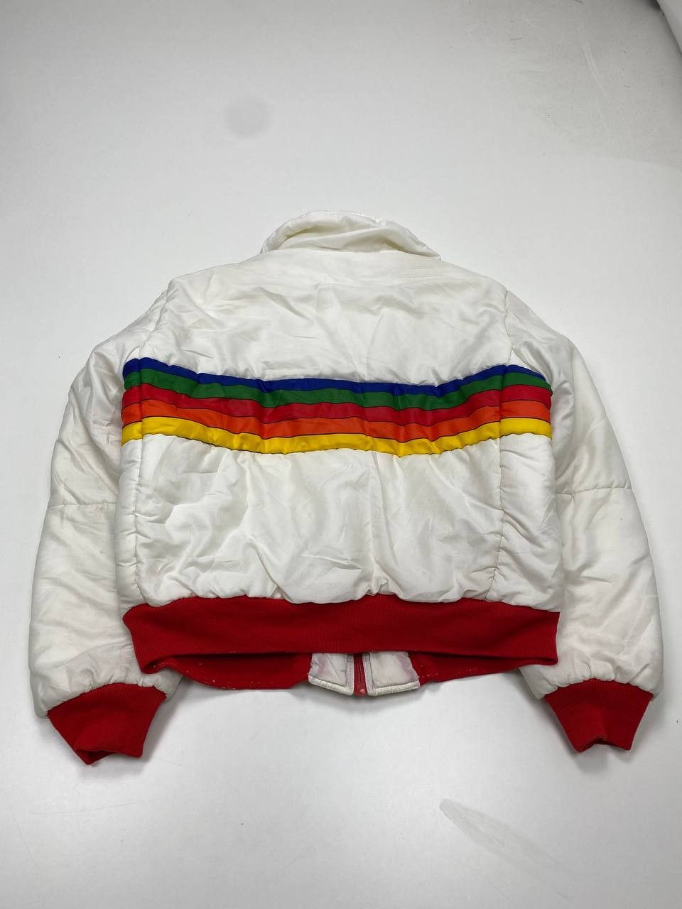 Wrangler Wrangler White Rainbow Vintage Puffer Jacket 80s Women S-M Size S / US 4 / IT 40 - 13 Thumbnail